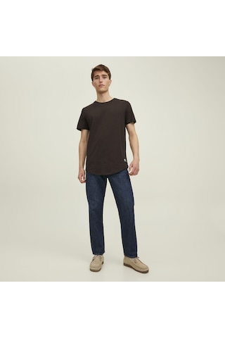 Jack & Jones Bisiklet Yaka Rahat Kesim Tisört-Noa 12113648 Mulch Kahverengi