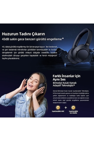 Qcy H3 Bluetooth Hybrid ANC Kulak Üstü Kulaklık