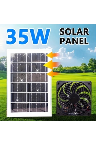 Boatshop1 1 Adet Güneş Paneli Tipi 1 Fan Seti Sera Soğutma Termal Yalıtım Malzemesi Solar Enerji Tavuk Kümesi Fanı