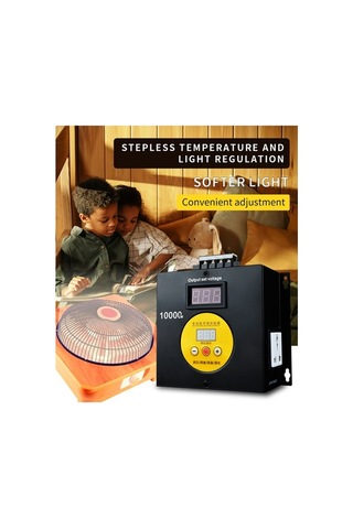 Dancemonkey 10000w Hızlı Sıcaklık Düzenleyici Voltaj Regülatörü - Kompakt Siyah Siyah