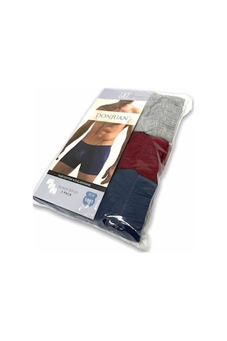 Josejuan 3'Lü Erkek Boxer Koton Likralı Yan Dikişsiz 1001 Beyaz