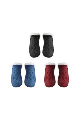 Jeehugo Siyah Ev İçi Anti Kayma Çoraplar - Kalın Yüngül Dış Pabuç İçin 40-42 Numara Erkek Kadın DiğER