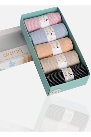 Aytuğ Kadın Modal 5 Çift Özel Kutulu Patik 33244 Çok Renkli