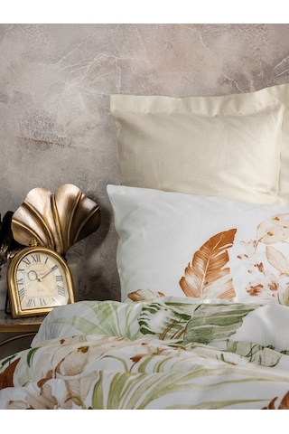 Cotton Box Saten Çift Kişilik Nevresim Takımı Luster Bej