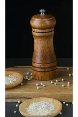 2'li Komple Ahşap Gövdeli Tuz Karabiber Değirmeni Baharat Öğütücüsü 14 Cm - Baharat Değirmeni Bambu