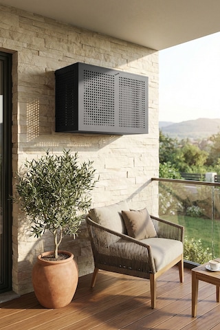 Klima Motoru/dış Ünite Gizleme/koruma Kafesi Xl 120x62x150 H Square Antrasit