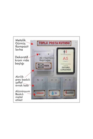 D-015 Maben Toplu (Ortak) Posta Kutusu