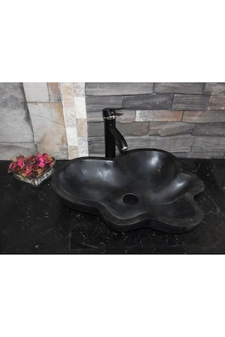 Bazalt Siyah Şekilsiz Dizayn Lavabo
