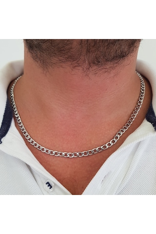 Chavin Gri 60 Cm. 5 Mm. Erkek Bayan Çelik Zincir Ep11-5 Gümüş