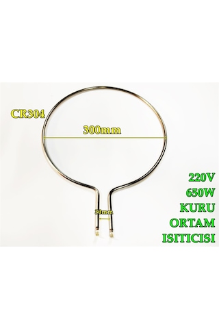 Davul fırın rezistansı 304Cr büyük ampul 650W- 6,5mm