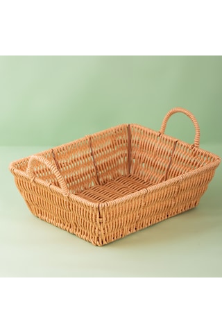 Porsima 301b 3lü Düzenleyici Dikdörtgen Hasır Sepet Seti Ekmeklik
