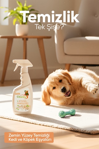Bitkisel Temizleyici - Pet Cleaner 750ml Evcil Hayvan Alanlarında Doğal Temizlik Tekli