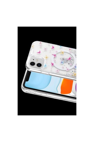 Tedar Onegif Apple iPhone Uyumlu 11 Misk Simli Magsafe Kapak - Desen 4 Najmaddin standart