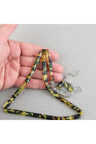Arizona Katalin Alpaka Püskül Kesme Kesim 7x11mm Tesbih Yeşil