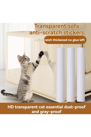 Hombey Kedi Tırmalamalarından Koruyucu Pvc Masa Mobilya Koltuk Koruyucu Filmi - Şeffaf, Dayanıklı, 30x300 Cm Rulolu, Deri Ve Mobilya İçin