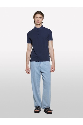 %100 Pamuk Regular Fit Polo T-shirt Erkek Lacivert Polo - 325p3089s300t Lacivert