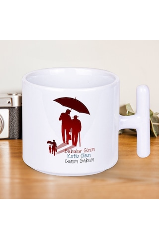 Babalar Günün Kutlu Olsun Canım Babam Baskılı Hediyelik T Kupa Bardak Çok Renkli