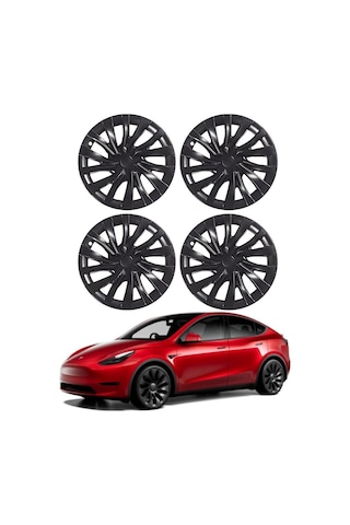 Tesla Model 3 Soul Jant Kapağı - 18 İnç - Mat Siyah - 4 Adet Set
