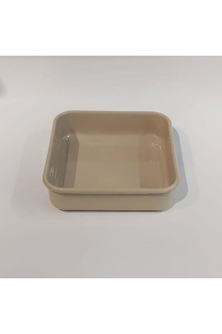 Emaye Kare Fırın Tepsisi Bej Bej