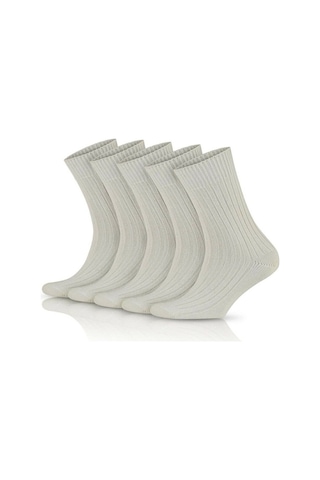 Pallmali Bio Naturel Pamuk 5 Çift Ön Yıkamalı Dikişsiz Unisex Beyaz