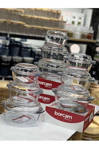 Kapaklı 3 Lü Borcam Şeffaf