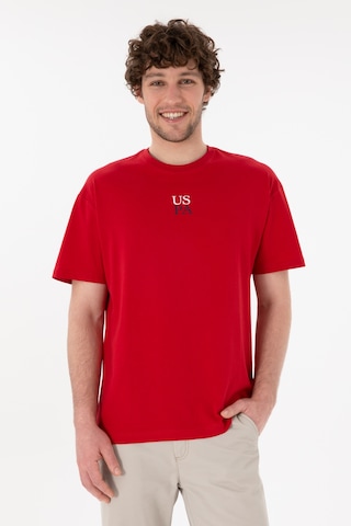 U.S. Polo Assn. Erkek Comfort Fit Bisiklet Yaka Kırmızı Tişört 50306450-VR030