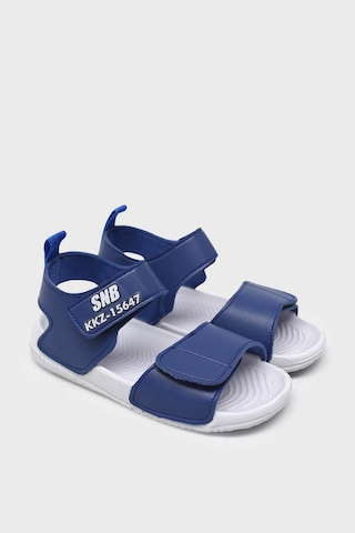 Sanbe Snb501v5401 Saks Mavisi Unısex Çocuk Cırtlı Sandalet Saks Mavisi