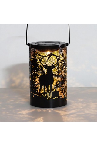 Konesam Güneş Enerjili Demir Geyik Bahçe Lambası - Su Geçirmez, 8-10 Saat Çalışma