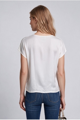 Daido Daıdo Kadın Bisiklet Yaka Düşük Omuz Baskılı Rahat Kesim T-shirt 20y331900252 Ekru