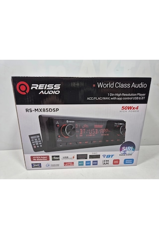 Reiss Oto Teyp Reiss Rs-mx85dsp 4x50w 3 Amfi Çıkışlı , App Kontrollü Tesisat Teybi