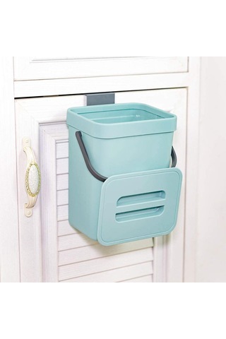 Suntek Magideal Modern Atık Çöp Kutusu Duvara Monte Ofis Mavi 3 L orta Mavi