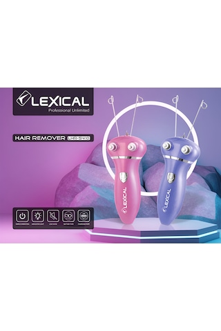 Lhr-5410 Şarjlı İpli Epilasyon Cihazı Led Işıklı Hassas Tüy Alıcı Pembe