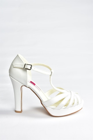 Fox Shoes Beyaz Platform Topuklu Kadın Ayakkabı M348010009 Beyaz