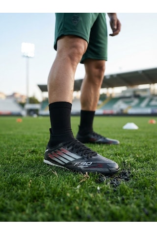 Mugesporgiyim Twıngo F90 Profesyonel Çoraplı Halı Saha Ve Çim Saha Kramponu Siyah