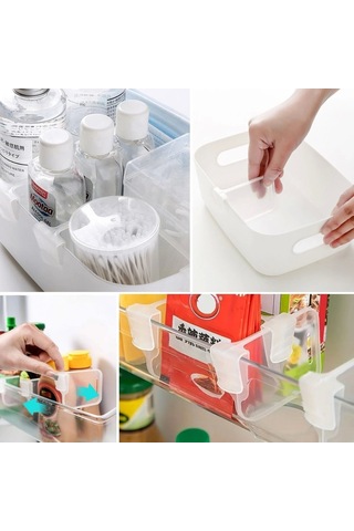 10&amp Apos Luşeffaf Buzdolabı Yan Kapı Düzenleyici Buzdolabı Dolap İçi Bölümleyici Aparatlar Çok Renkli