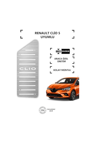 Renault Clıo 5 Ayak Dinlendirme Pedalı Krom Ayak Dayama Pedalı