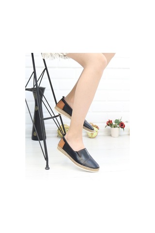 Nesil Shoes Syg P41 Siyah Hakiki Deri Kadın Ayakkabı-siyah Siyah