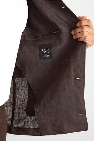 Süvari Koyu Kahve Regular Klasik Yaka Düz Poplin Torba Cep 4 Drop Spor Ceket Sct2004800004-kh9