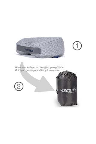 Visco Boyun Yastığı 30x28x12cm Gri