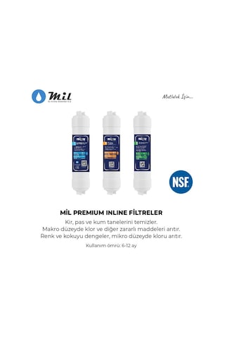 Milsu Pro Kapalı Kasa Su Arıtma Cihazı İçin 4lü Filtre Seti