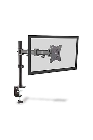 Monitör Tutucu - Masa Kelepçesi - 1 Monitör - 27 İnçe Kadar - 1x 8 Kg'a Kadar - Vesa 75x75, 100x100 - Siyah