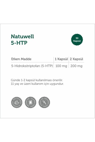 2'li 5-htp 100 Mg Takviye Edici Gıda 30 Kapsül