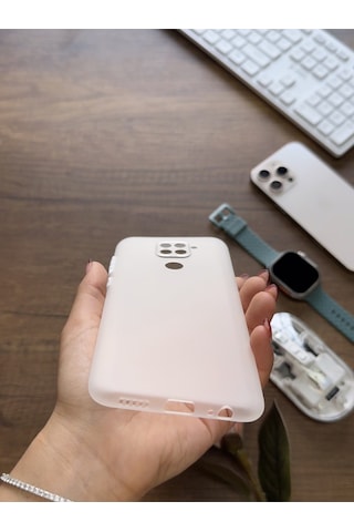 Redmi Note 9s Uyumlu Süper İnce Mat Ultra Thin Silikon Kılıf Beyaz