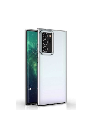 Samsung Uyumlu Galaxy Note 20 Ultra Kılıf Şeffaf Silikon Hibrit Case Renksiz