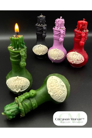 Svecnaa Magia Mavi Şişe Mum Renkli 302428081 Yeşil