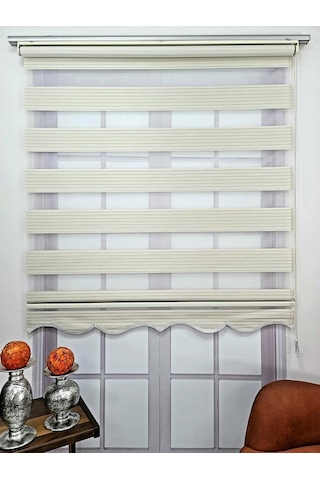 Bbb Pliseli Krem Stor Zebra Perde Mz482