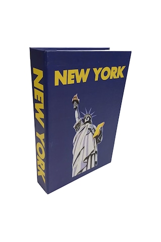 2025-676 New York Dekoratif Kitap Kutusu