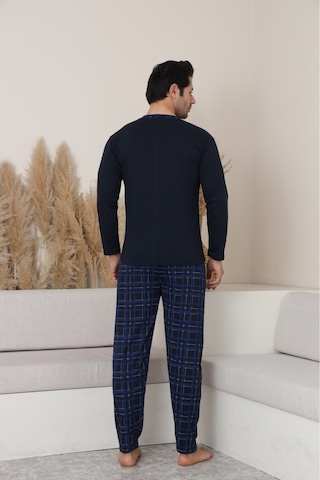 Sude Homewear Erkek Uzun Kol Pijama Takımı Lacivert