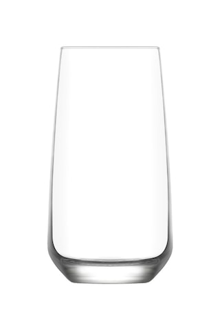 LAV Lal Cam Meşrubat Bardağı 6'lı 480 ml (Büyük Su/Kokteyl Bardağı )