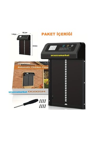 Zaman Ayarlı Programlanabilir Dijital Ekran Kümes Kapısı